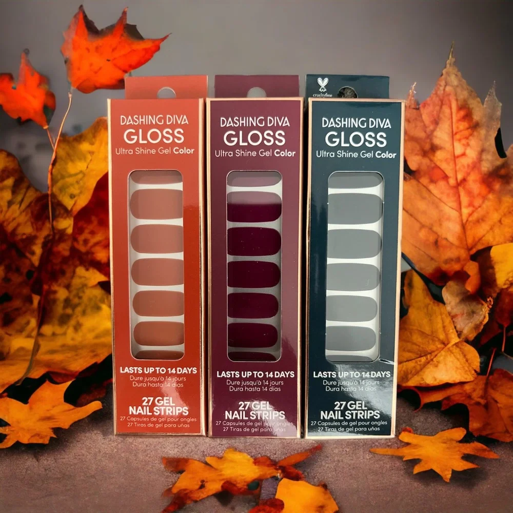 3 Fall Dashing Diva Nails Gloss Ultra Shine Gel Color Bundle - Picture 1 of 3